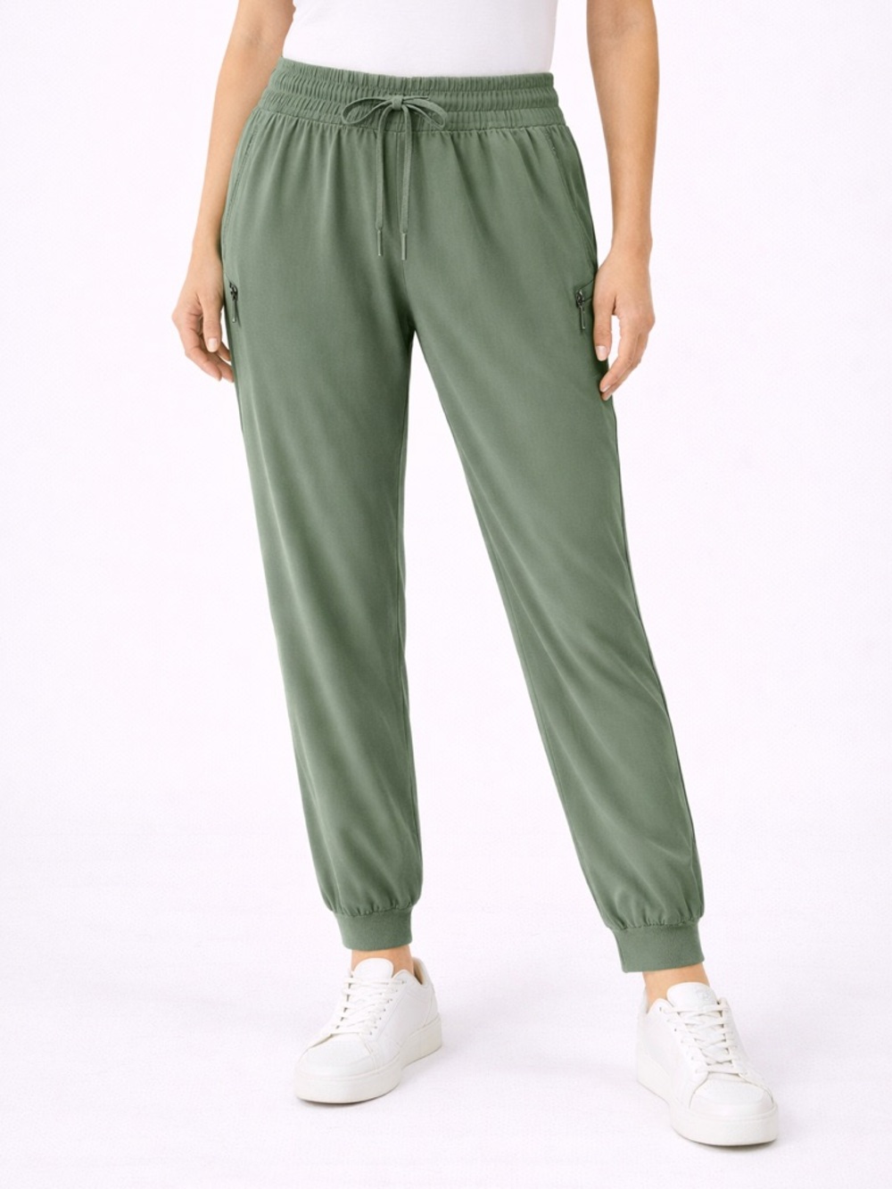 Athletic Works Olive Green Drawstring Joggers Medium